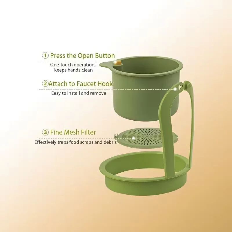 3-in-1 Press Drain Basket & Sink Organizer