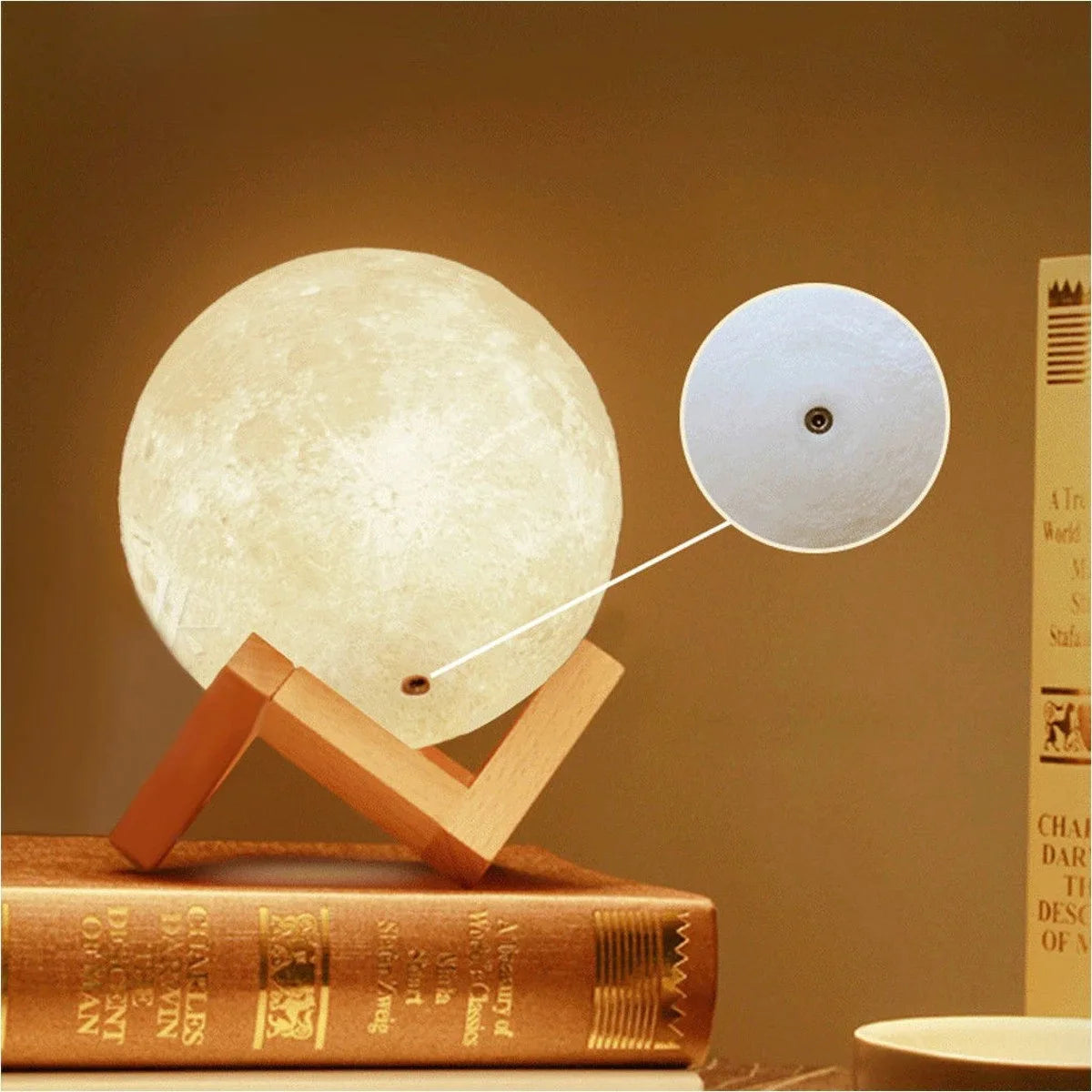 Custom Photo 3D Moon Lamp with Stand